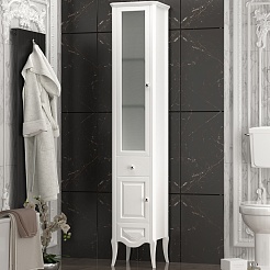 Opadiris Шкаф-пенал для ванной Брунелла 37.5 L белый матовый – фотография-1